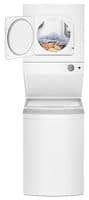 Stacked White Whirpool Laundry Center