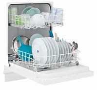 open dishwasher with clean dishes