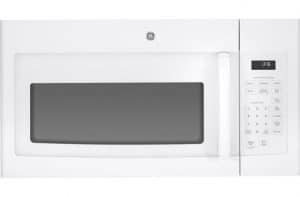 GE Microwave appliance trimmed