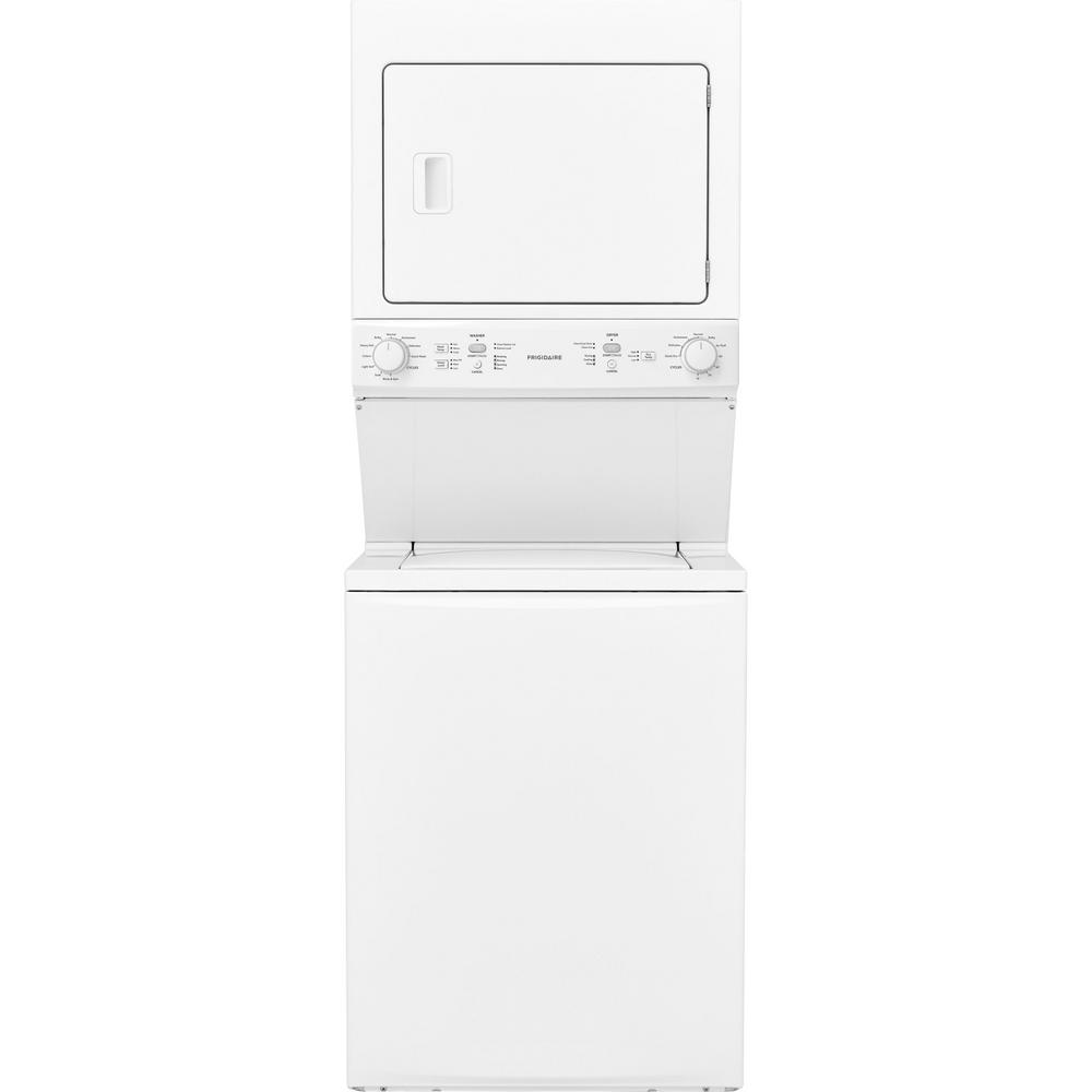 White Frigidaire laundry center appliance