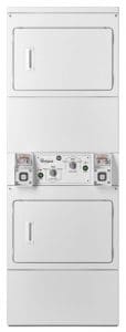 Stacked commercial dryers with optional coin slot