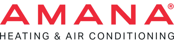 Amana AC - Logo Slider | Allied Appliance Amana Heating & Air-Conditioning logo: red AMANA text above a dark 'Heating & Air-Conditioning' subtitle.