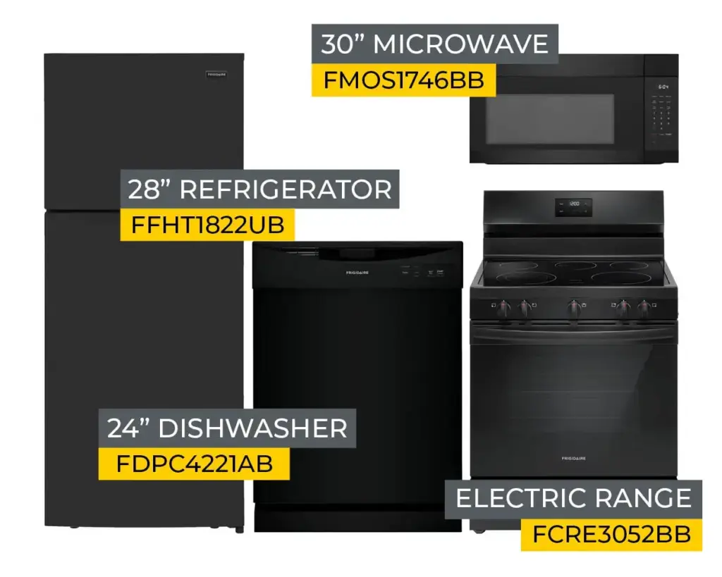 Kitchen Package - Frigidaire - Black - V2 | Allied Appliance